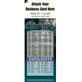 Magnetic Business Card Sports Schedule/ Football